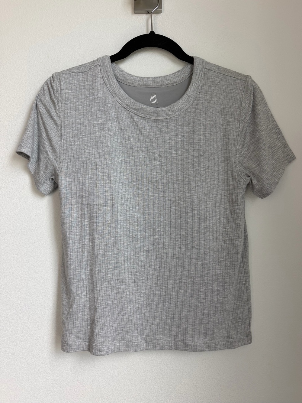 Lou & Grey Built In Bra Ribbed Crewneck Tee